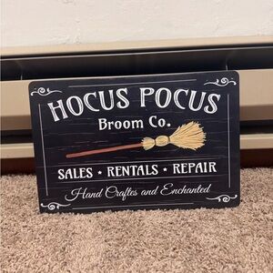 Hocus Pocus Broom Co. Wall Sign